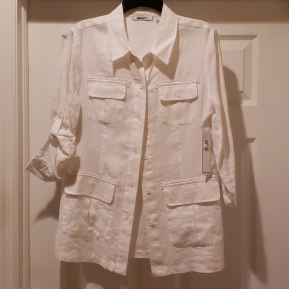 DKNYC Tops - DKNYC Linen Camp Shirt, Medium, NWT